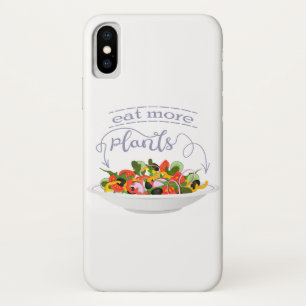 Eat more plants fresh salad motivation lettering iPhone x case