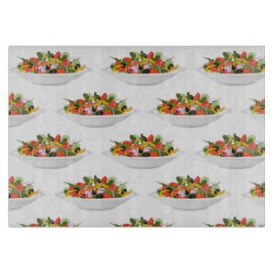 Eat more plants fresh salad motivation lettering cutting board