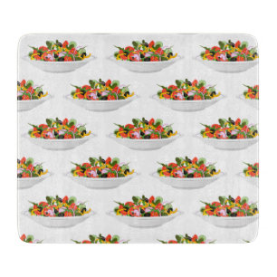 Eat more plants fresh salad motivation lettering cutting board