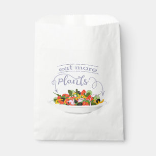 Eat more plants fresh salad motivation lettering favour bag