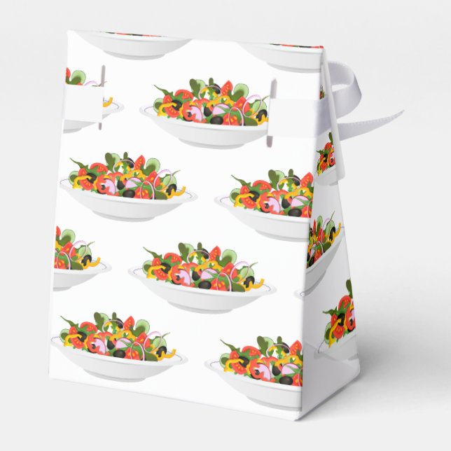Eat more plants fresh salad motivation lettering favour box (Back Side)