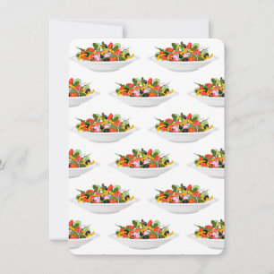 Eat more plants fresh salad motivation lettering holiday card