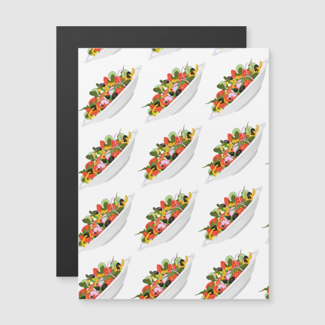Eat more plants fresh salad motivation lettering magnetic invitation (Front/Back)