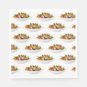 Eat more plants fresh salad motivation lettering napkin
