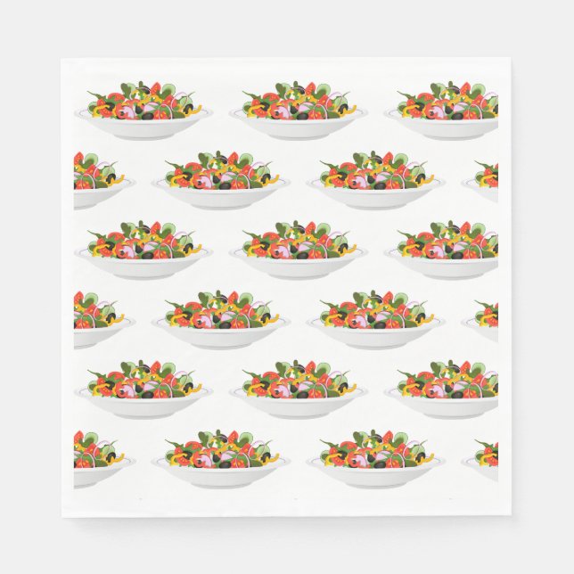 Eat more plants fresh salad motivation lettering napkin (Front)