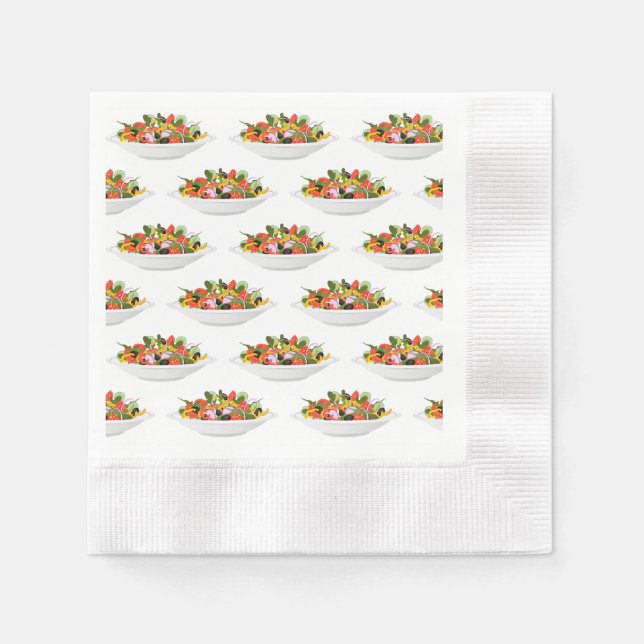 Eat more plants fresh salad motivation lettering napkin (Front)