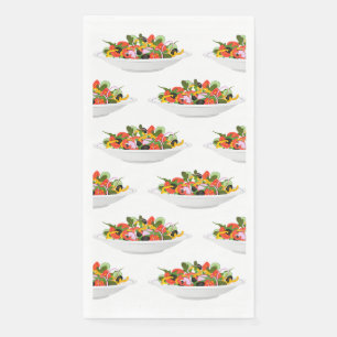 Eat more plants fresh salad motivation lettering napkin