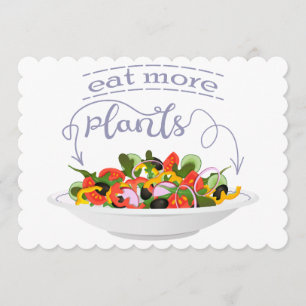 Eat more plants fresh salad motivation lettering program