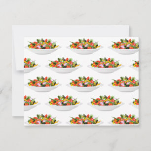 Eat more plants fresh salad motivation lettering thank you card