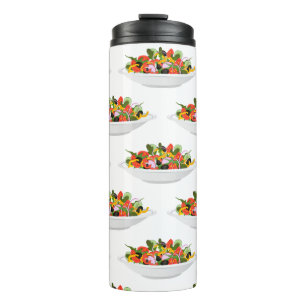 Eat more plants fresh salad motivation lettering thermal tumbler