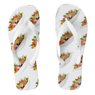 Eat more plants fresh salad motivation lettering thongs