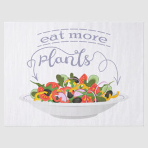 Eat more plants fresh salad motivation lettering tissue paper