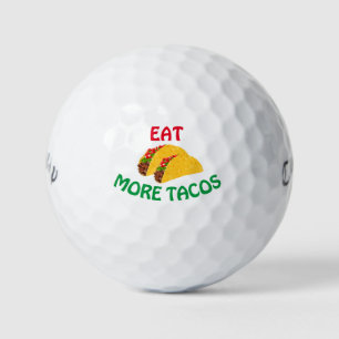 Eat More Tacos Golf Balls