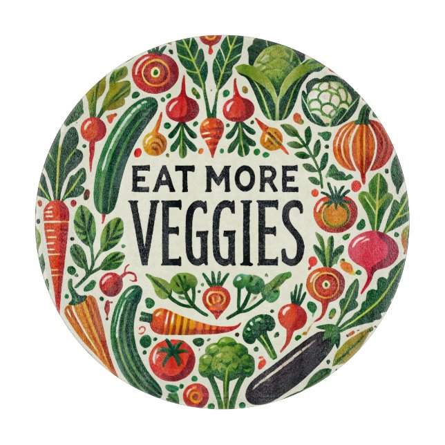 Eat More Veggie Veggie Garden                      Cutting Board (Front)