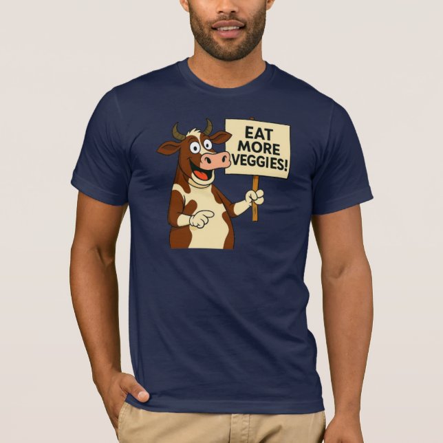 Eat More Veggies Vegetarian T-Shirt (Front)