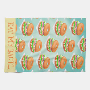 Eat My Bagel  Tea Towel