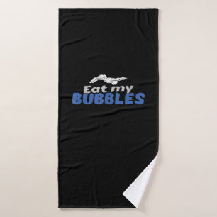 Eat My Bubbles Swimming Gift Swimming Design Bath Towel