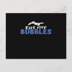 Eat My Bubbles Swimming Gift Swimming Design Postcard