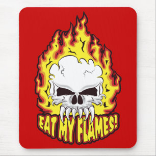 Eat My Flames Skull Mouse Pad