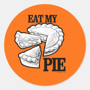 EAT MY PIE CLASSIC ROUND STICKER