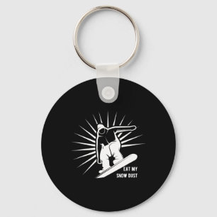 Eat My Snow Dust Snowboarding Key Ring