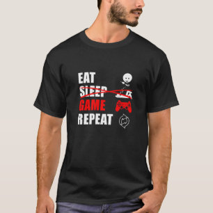 Eat No Sleep Game Repeat Computer Science Nerd Gee T-Shirt