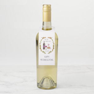 Eat Pie, Drink Wine, Be Thankful   Thanksgiving Bottle Tag