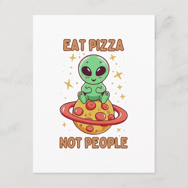 Eat pizza not people enclosure card (Back)