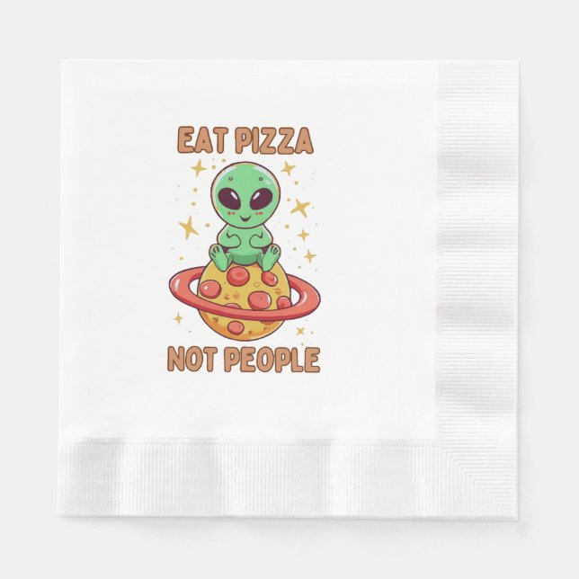 Eat pizza not people napkin (Front)