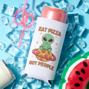 Eat pizza not people seltzer can cooler