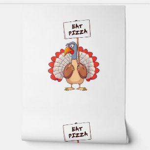 Eat Pizza Turkey Thanksgiving Adult Vegan Funny Wallpaper