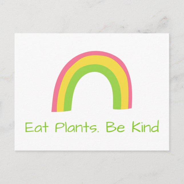 Eat Plants Be Kind Invitation Postcard (Front)