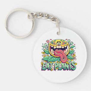 Eat Plants Key Ring