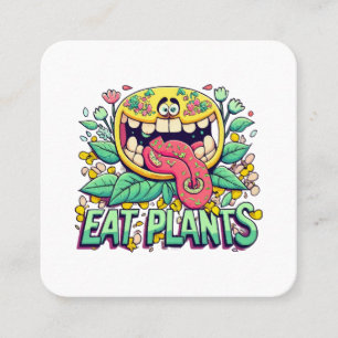 Eat Plants Square Business Card