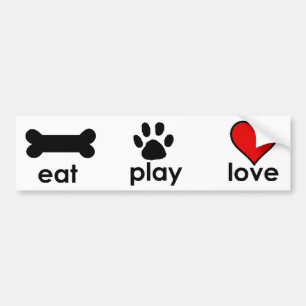Eat.Play.Love. Bumper Sticker