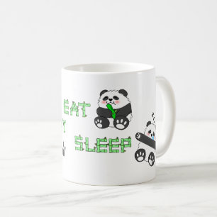 Eat Play Sleep Cute Baby Panda Comfortable Life Coffee Mug