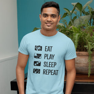 Eat-Play-Sleep-Repeat Board Game Blck Mens Shirt