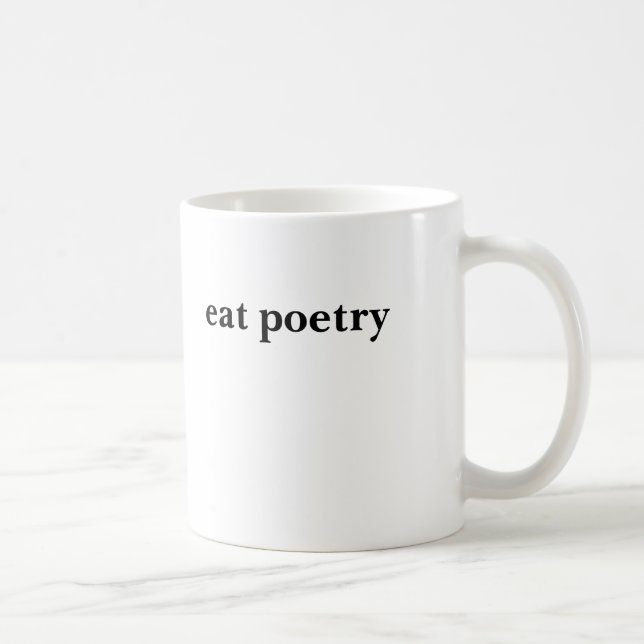 eat poetry coffee mug (Right)