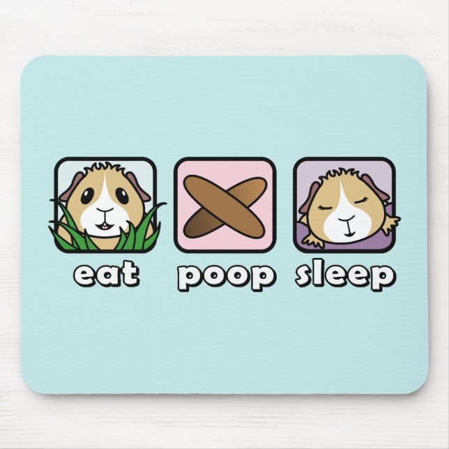 Eat Poop Sleep Guinea Pig Mousemat (Front)