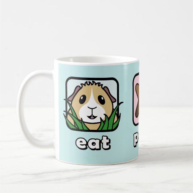 Eat Poop Sleep Guinea Pig Mug (Left)
