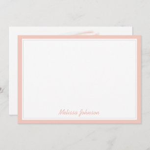 Eat Pray Bloom Pink Rose Monogram Name Card