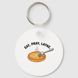 Eat Pray Latke Jewish Hanukkah Latke Lovers Key Ring