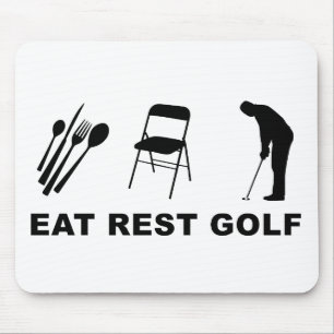 Eat, Rest, Golf Mouse Pad