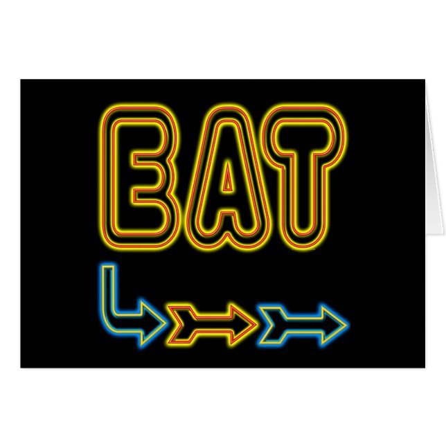Eat Retro Neon Sign Art (Front Horizontal)