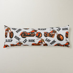 Eat Ride Sleep Repeat Funny Motorcycle Rider Biker Body Cushion