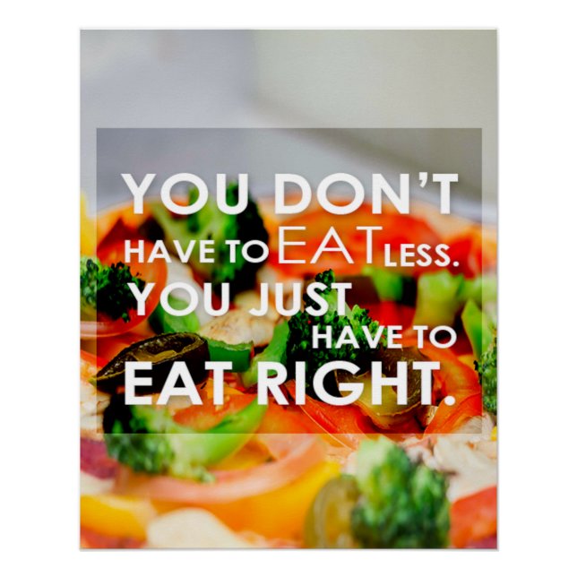 Eat Right Motivational Poster (Front)