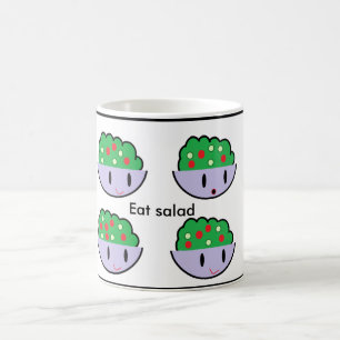 Eat salad coffee mug