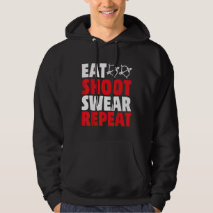 Eat Shoot Swear Repeat Arrow Bow Hunting Archery Hoodie