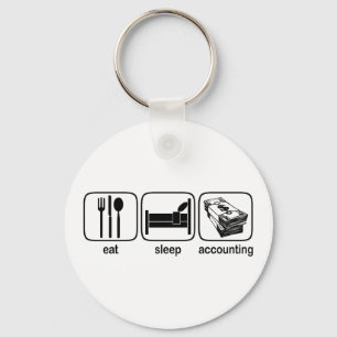 Eat Sleep Accounting Key Ring
