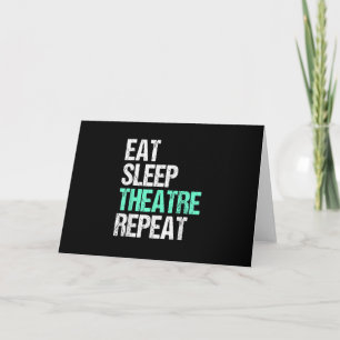 Eat Sleep Acter Repeat Funny Actor Actress Gift Card